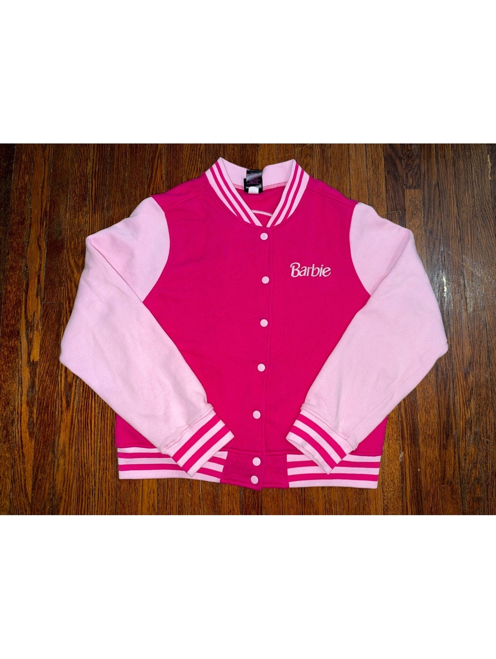 Women’s XL Hot Topic Pink Barbie Varsity Jacket